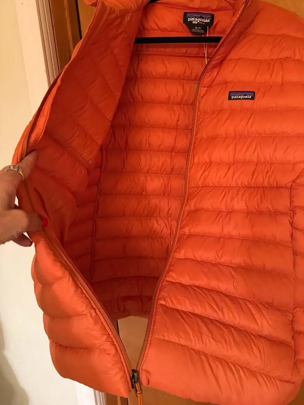 Patagonia Men's Down Sweater Puffer Jacket in Orange 41JC